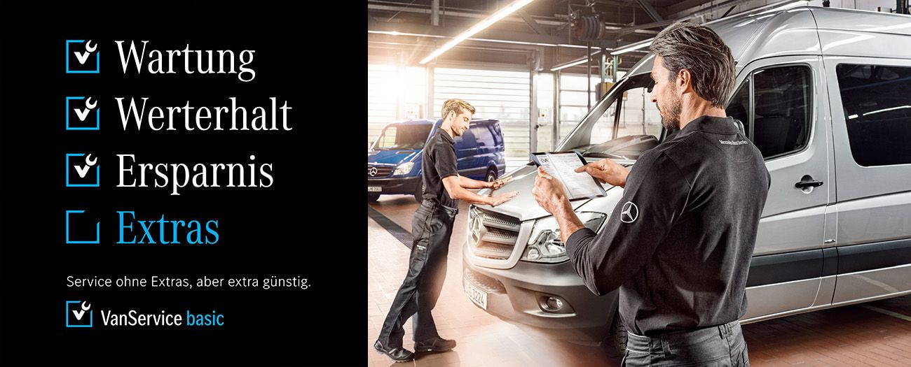 VanService basic. Service ohne Extras, aber extra günstig.